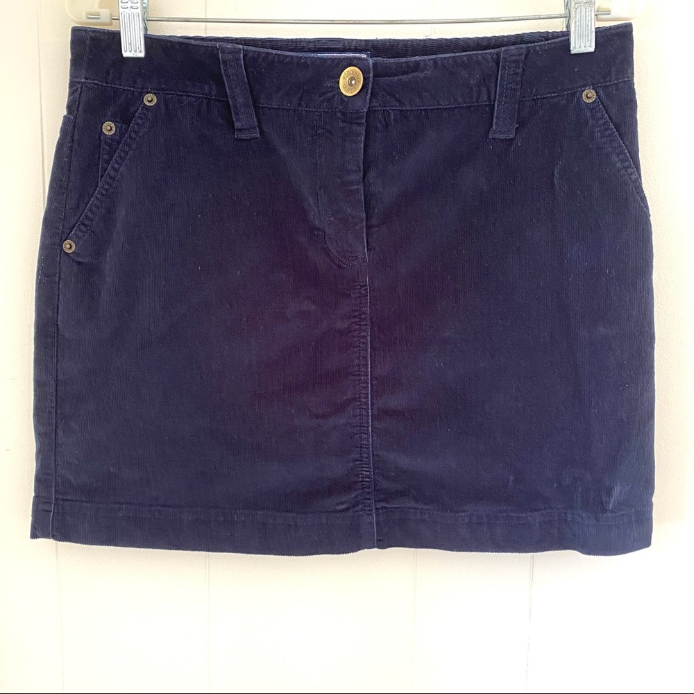 Vineyard Vines Navy Corduroy Skirt Sz 6